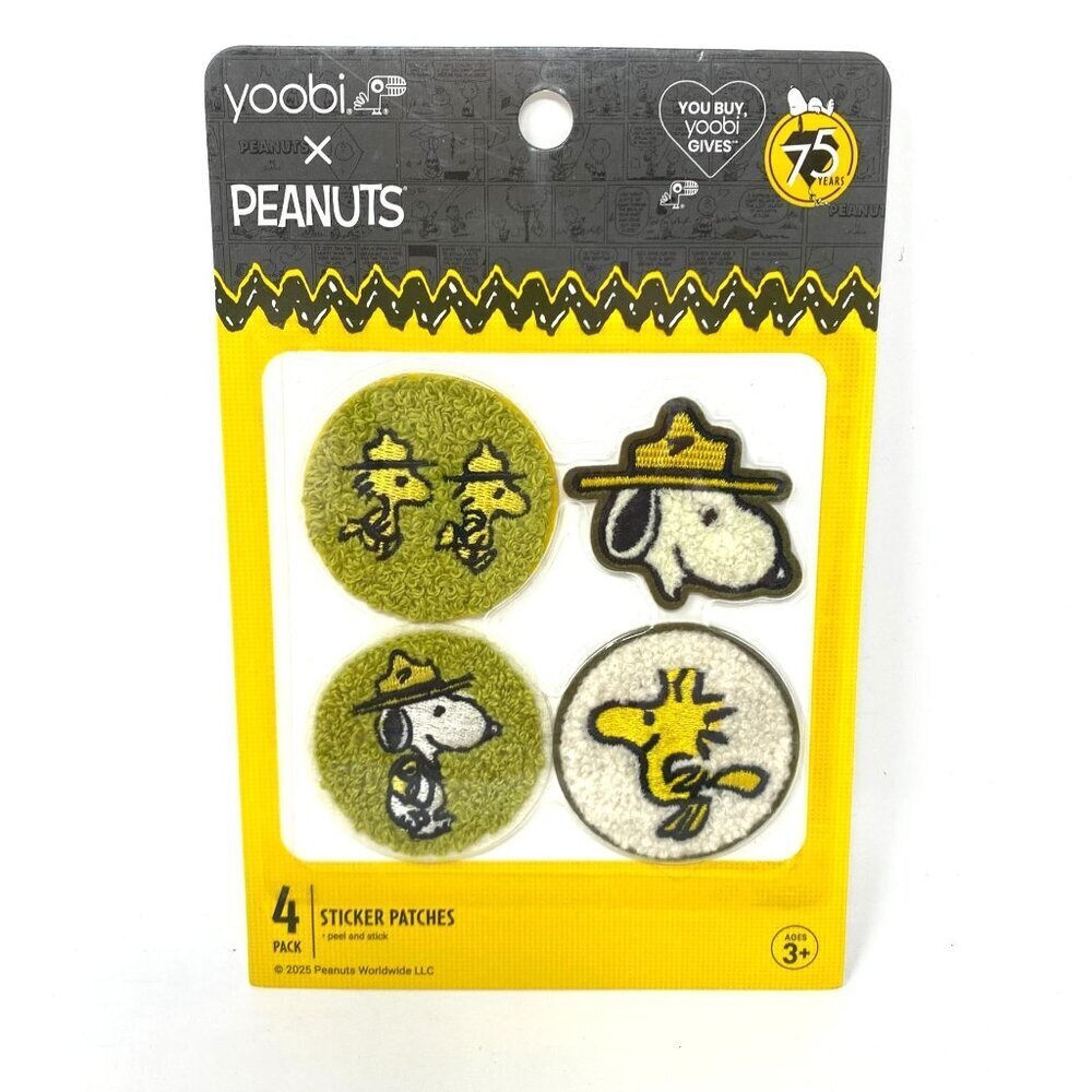 Yoobi 4 Pack Peanuts Sticker Patches Beagle Scouts School Supplies Binder Decor